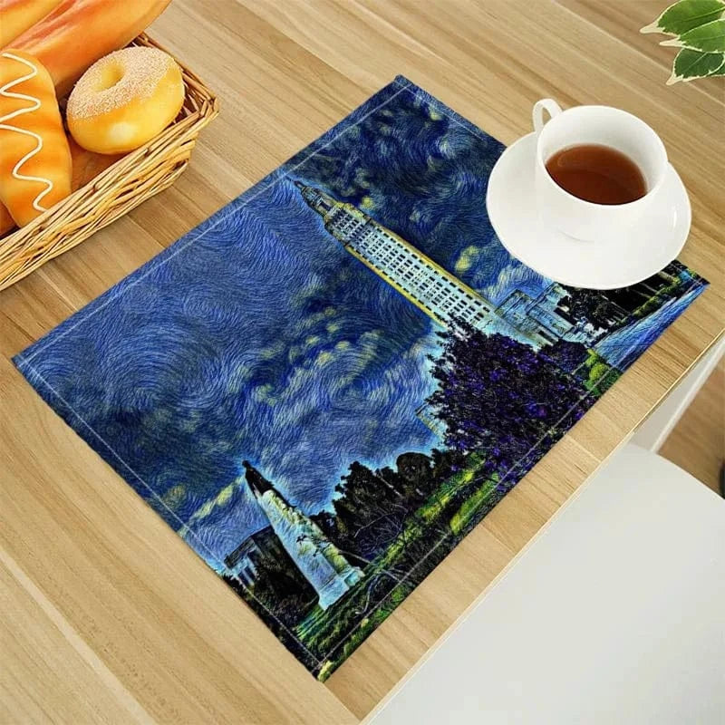 Set de table en lin | Van Gogh | Joli Set de Table 202302-08 / 30X40cm