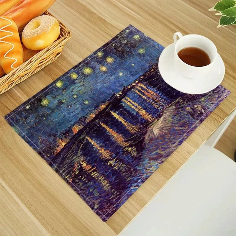 Set de table en lin | Van Gogh | Joli Set de Table 202302-26 / 30X40cm
