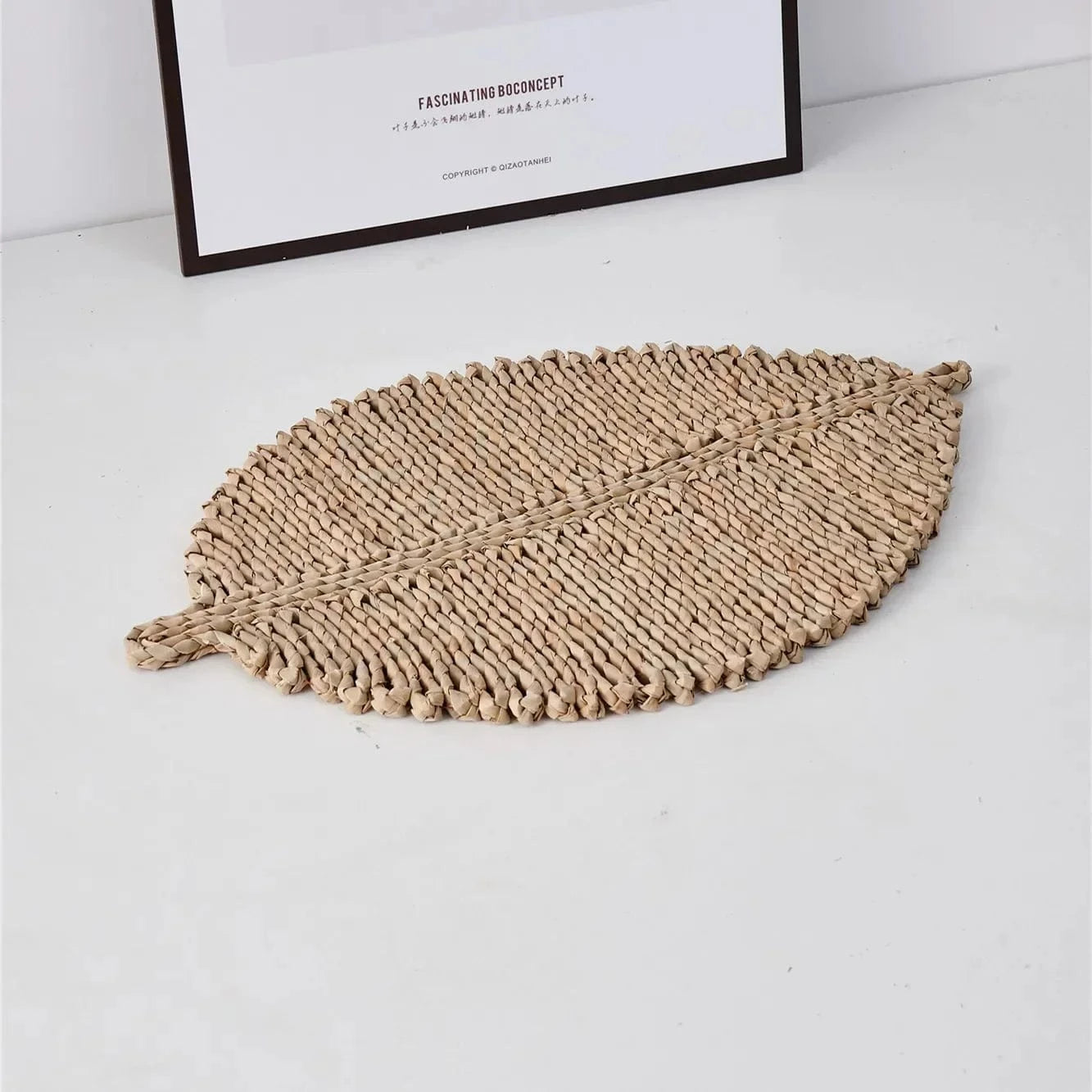 Set de table en paille | Feuille | Joli Set de Table Paille / 42x30cm