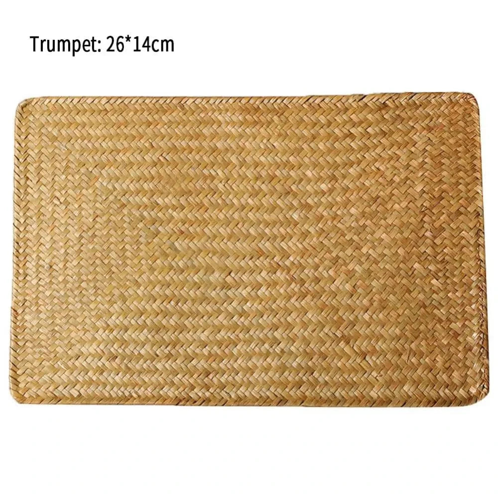 Set de table en paille rectangulaire | Tressé naturel | Joli Set de Table