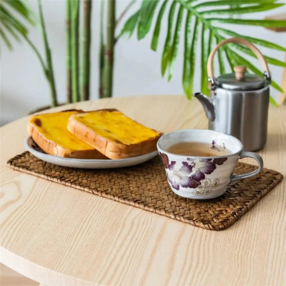 Set de table en paille rectangulaire | Tressé naturel | Joli Set de Table