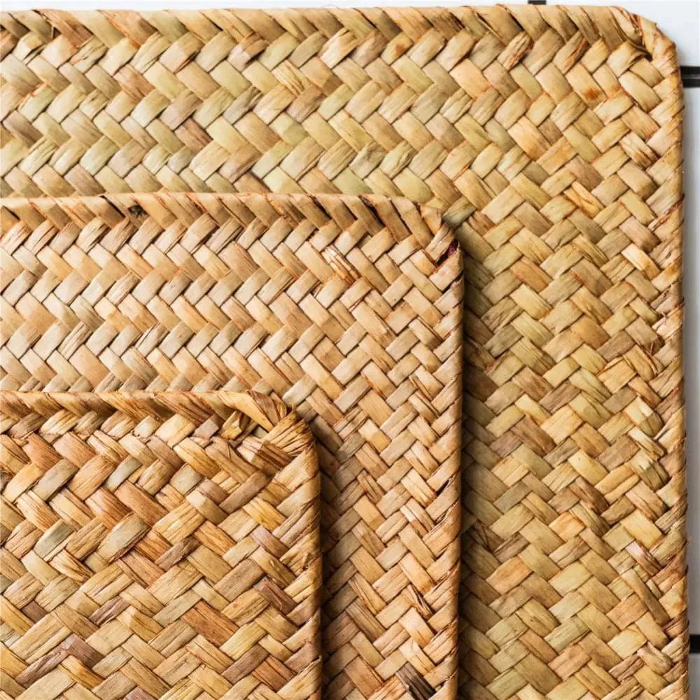 Set de table en paille rectangulaire | Tressé naturel | Joli Set de Table