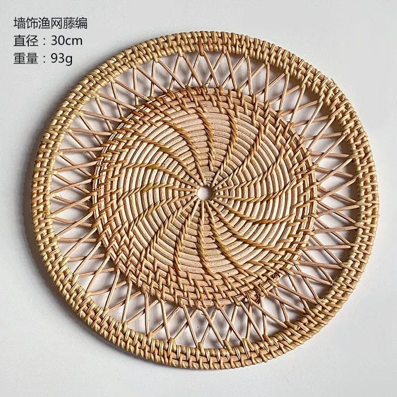 Set de table en paille rond | Joli Set de Table Modèle 1 / L
