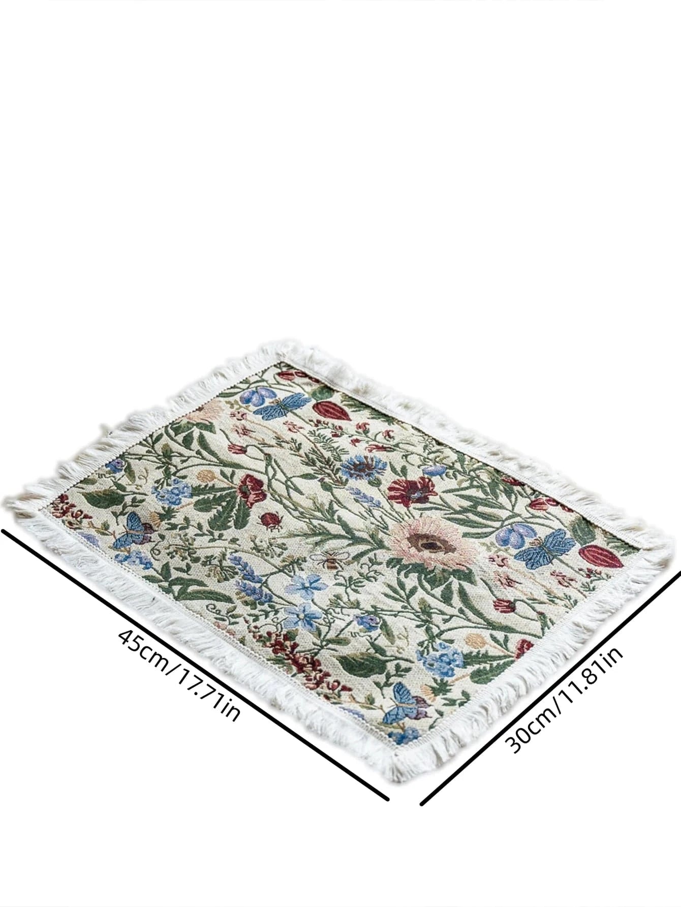Set de table en tissu | Motif floral | Joli Set de Table Multi / 45x30cm
