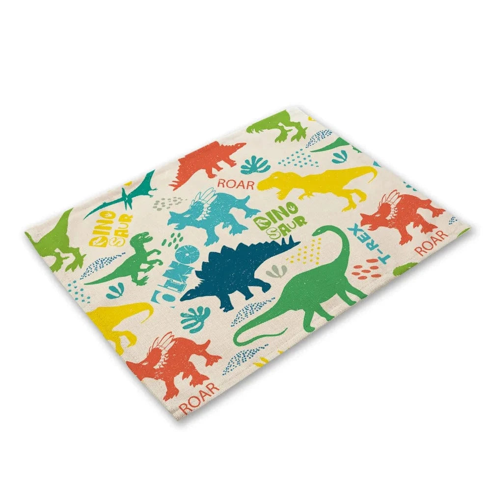 Set de table enfant | Dino clair | Joli Set de Table 1 / 8PC-32x42cm
