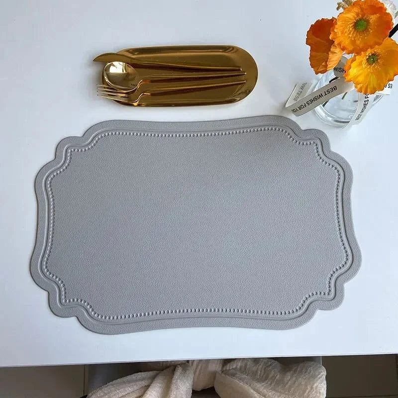 Set de table faux cuir | Design | Joli Set de Table Gray / 45x30cm