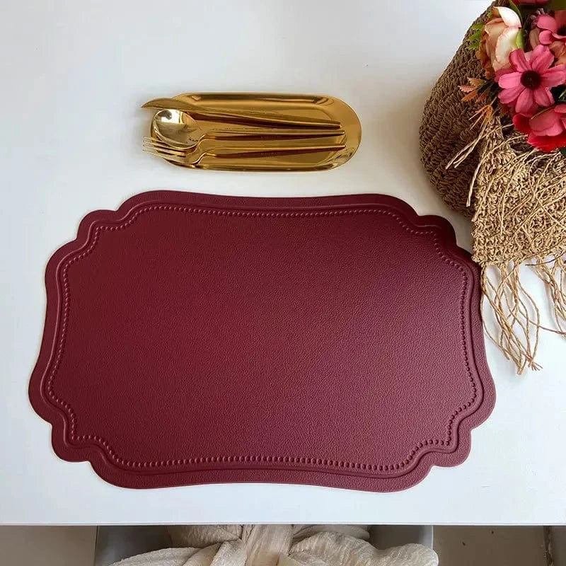 Set de table faux cuir | Design | Joli Set de Table Burfundy / 45x30cm