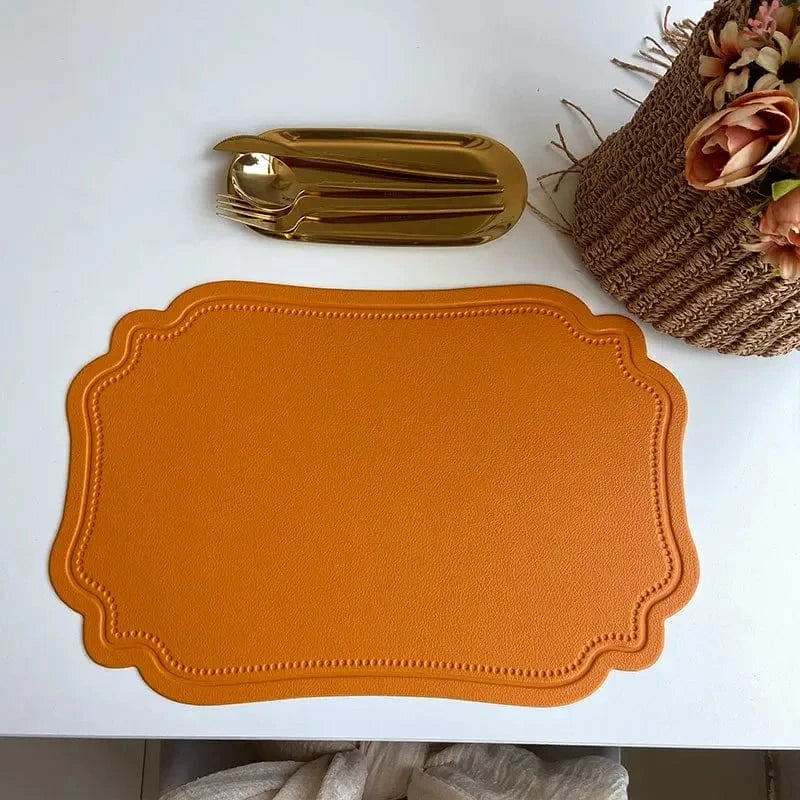 Set de table faux cuir | Design | Joli Set de Table Orange / 45x30cm