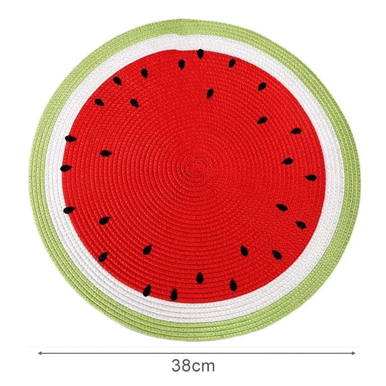 Set de table gris rond | Joli Set de Table Motif a 38cm / 2 pcs
