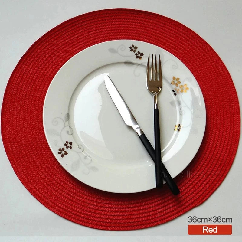 Set de table gris rond | Joli Set de Table