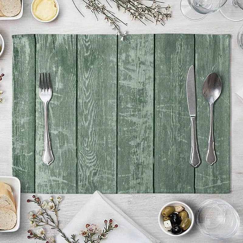 Set de table imitation bois | Vert | Joli Set de Table 7 / 40X30cm