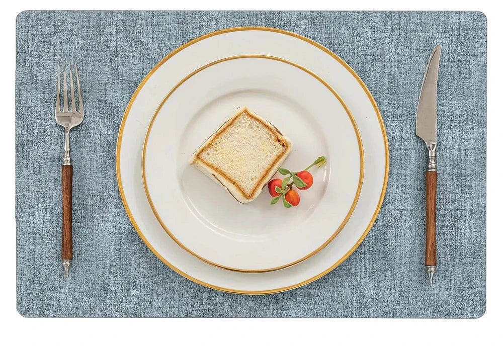 Set de table imitation cuir | Trois Couleurs | Joli Set de Table Bleu / 1Pcs 43x30cm