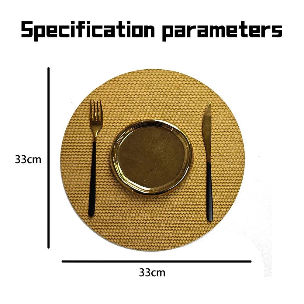 Set de table jaune rond | Joli Set de Table