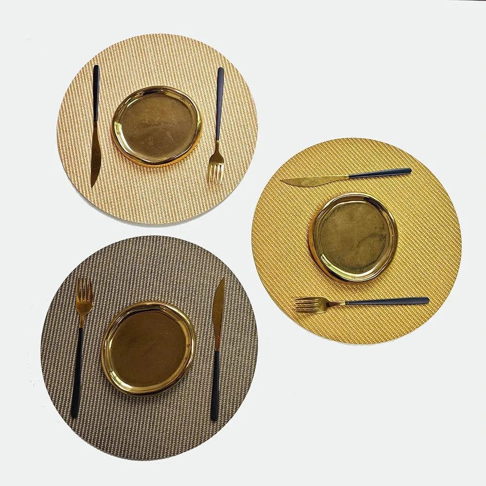 Set de table jaune rond | Joli Set de Table