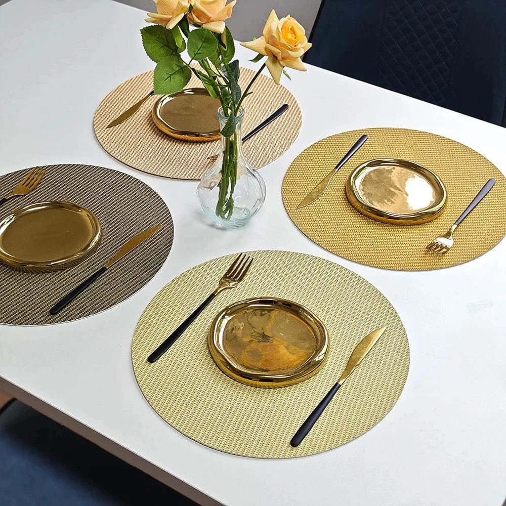Set de table jaune rond | Joli Set de Table