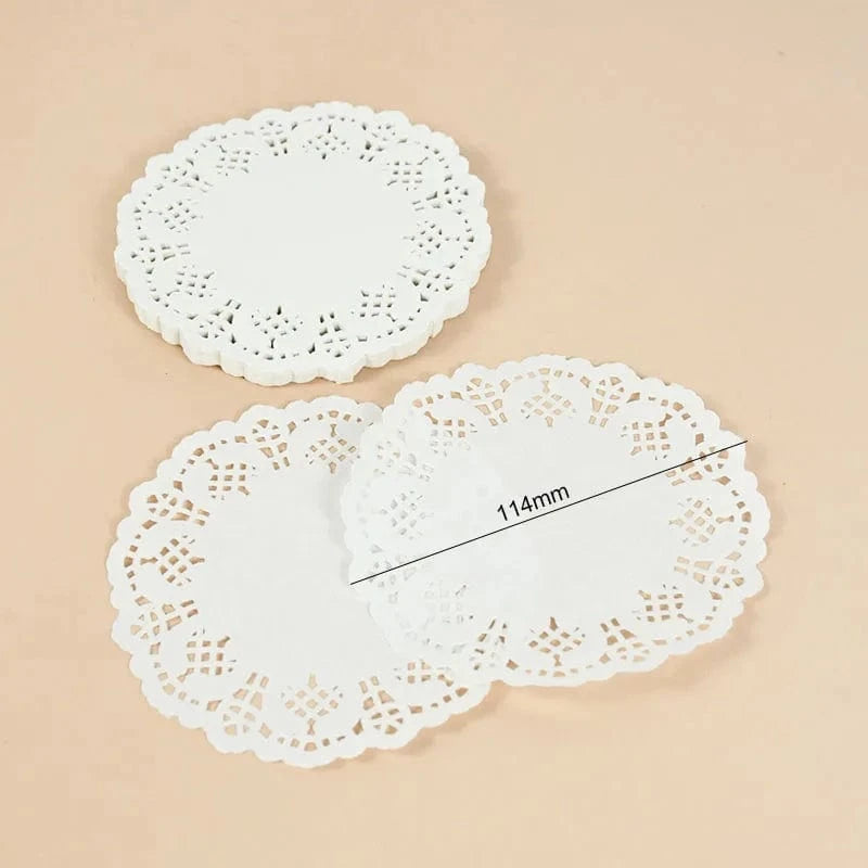 Set de table jetable rond | Joli Set de Table 114mm / Lot de 100 pièces