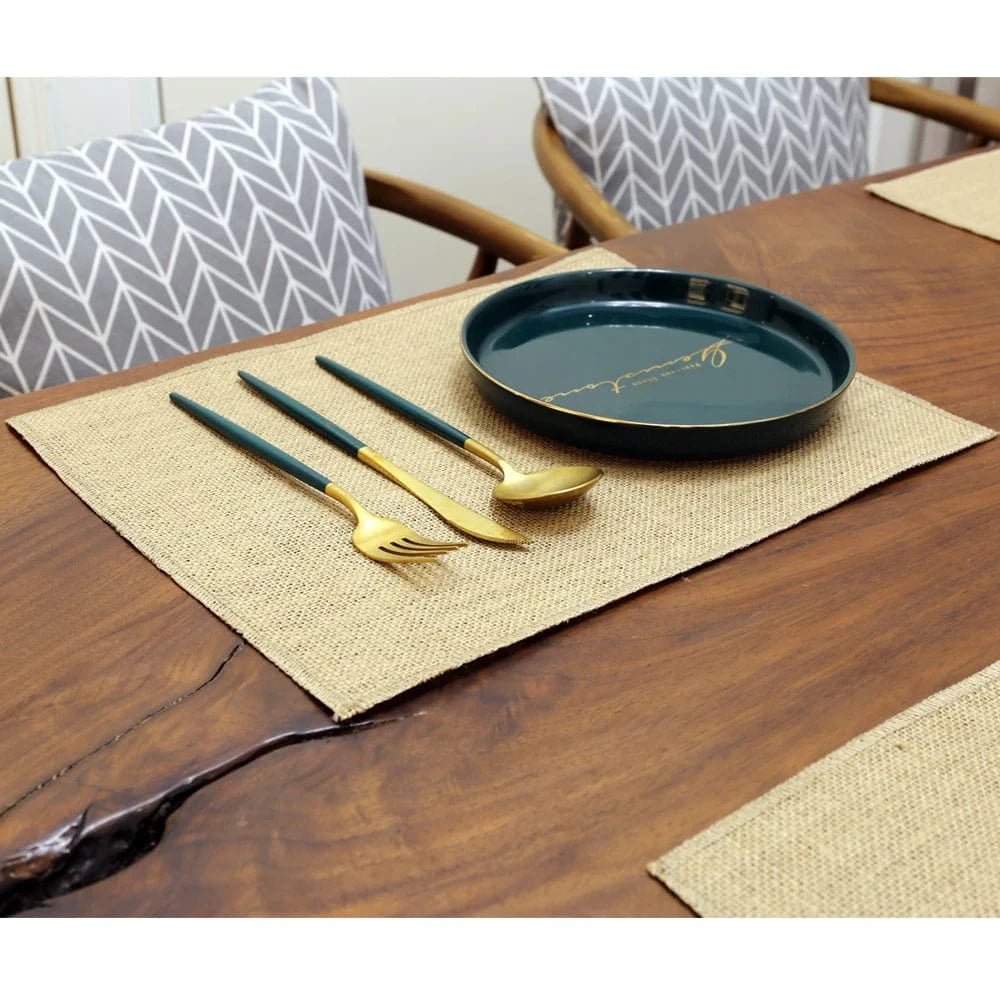 Set de table jute rectangulaire | Toile antidérapante | Joli Set de Table 1 pièce / Rectangulaire