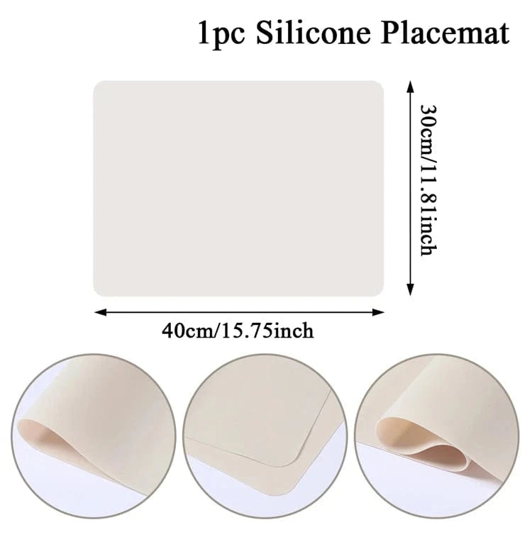 Set de table lavable plastique | Silicone | Joli Set de Table 4 / 40x30cm