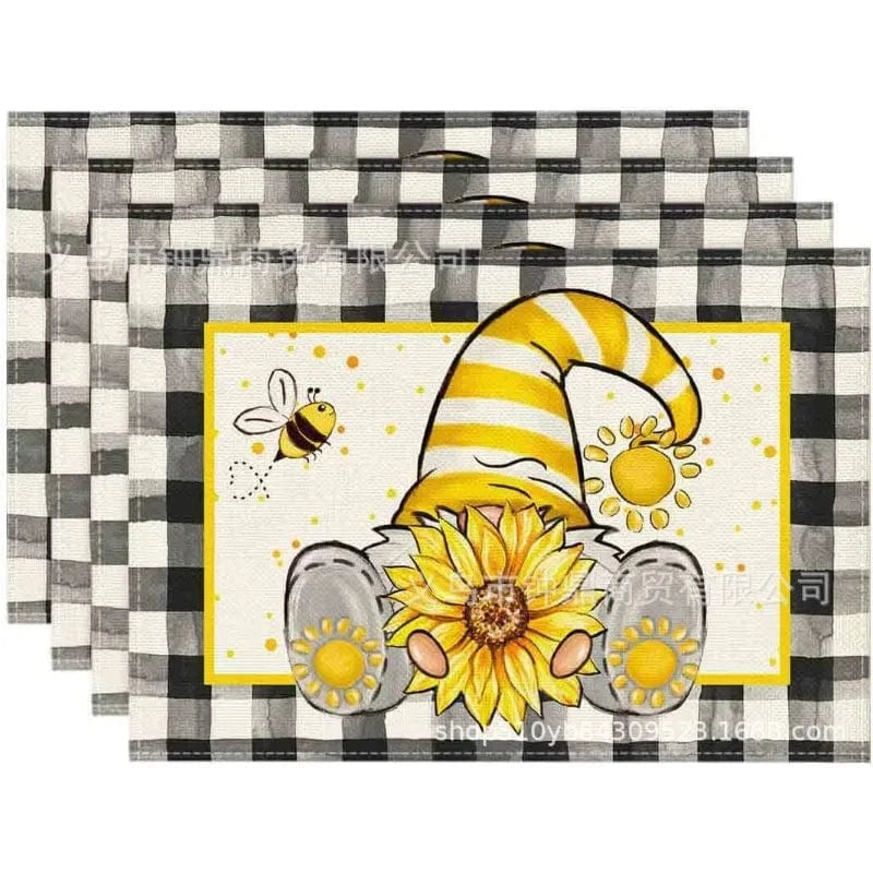 Set de table lavable | Trois nains de jardin | Joli Set de Table 2 / 4PC-32X42cm