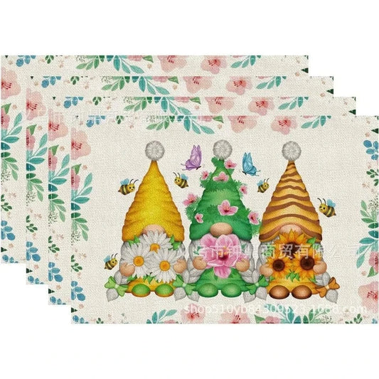 Set de table lavable | Trois nains de jardin | Joli Set de Table 2 / 4PC-32X42cm