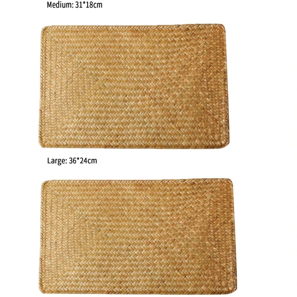 Set de table naturel rectangulaire | Rotin tressé | Joli Set de Table 1 pièce m 1 pièce l / Yellow / CHINA