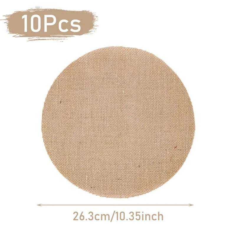 Set de table naturel rond | Joli Set de Table Style 1 / Comme affiché
