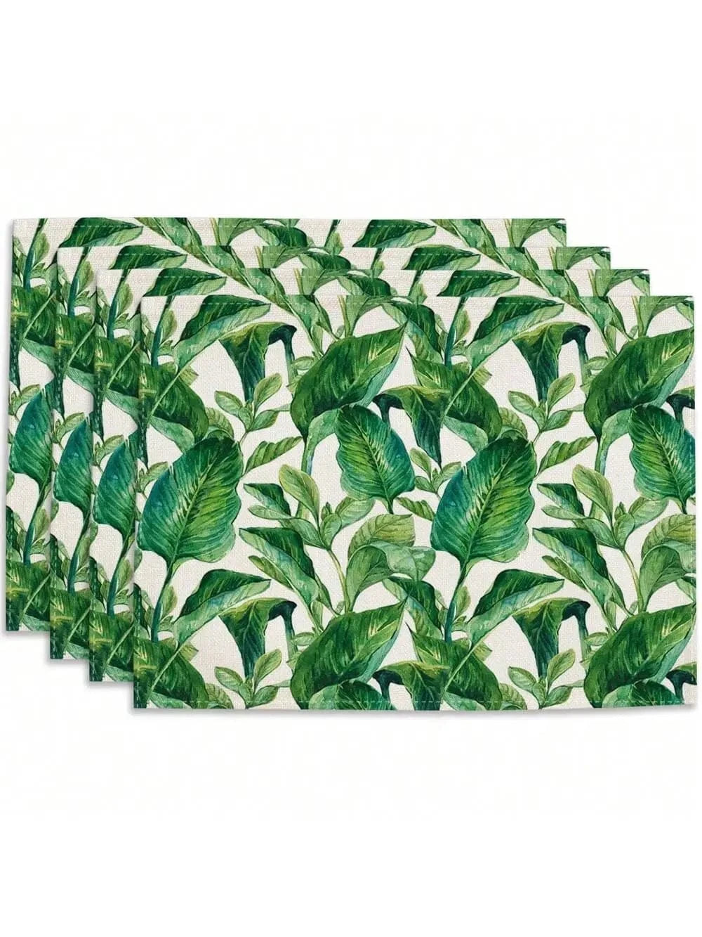 Set de table noel vert | Lin | Joli Set de Table 4 pièces-3 / 32x42cm