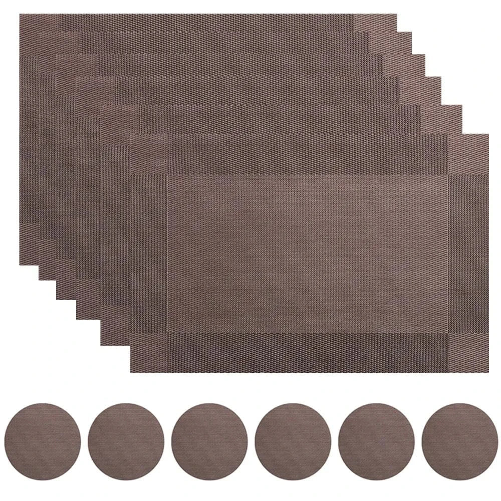 Set de table noir rectangulaire | Moderne | Joli Set de Table Brun / 30x45cm