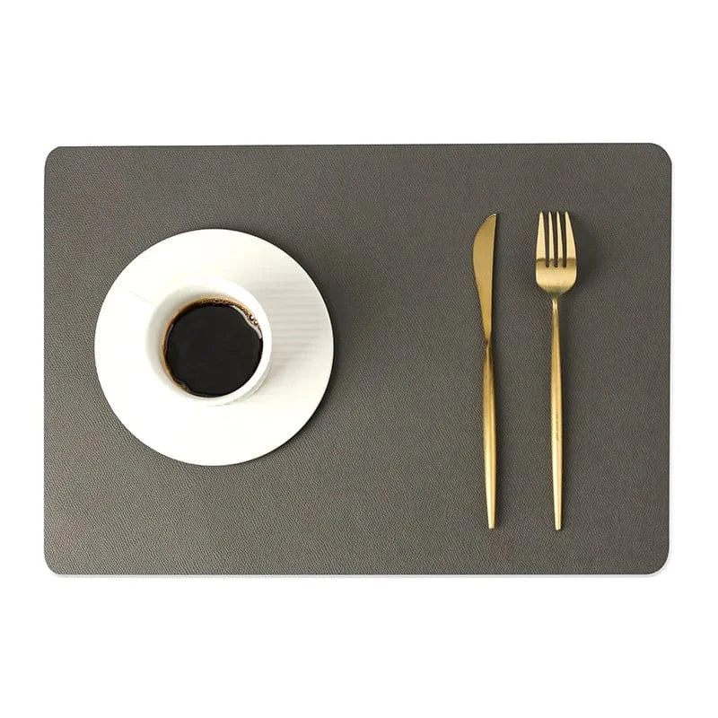 Set de table plastique lisse | Hôtel | Joli Set de Table Gris foncé / 43x30cm(1Pc)