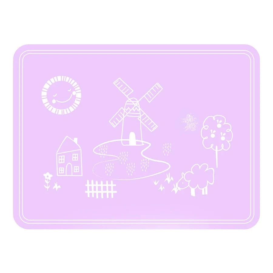 Set de table pour enfant | Rose & Bleu | Joli Set de Table Violet clair / 30x40cm