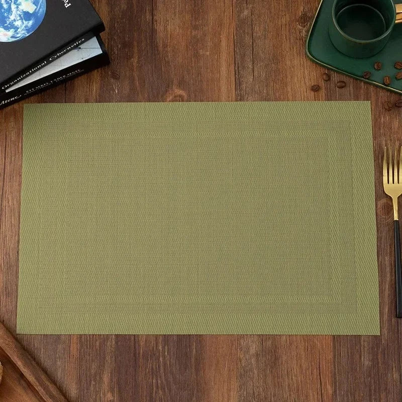 Set de table rectangulaire doré | Repas du soir | Joli Set de Table Vert / 2PC / 30X45CM