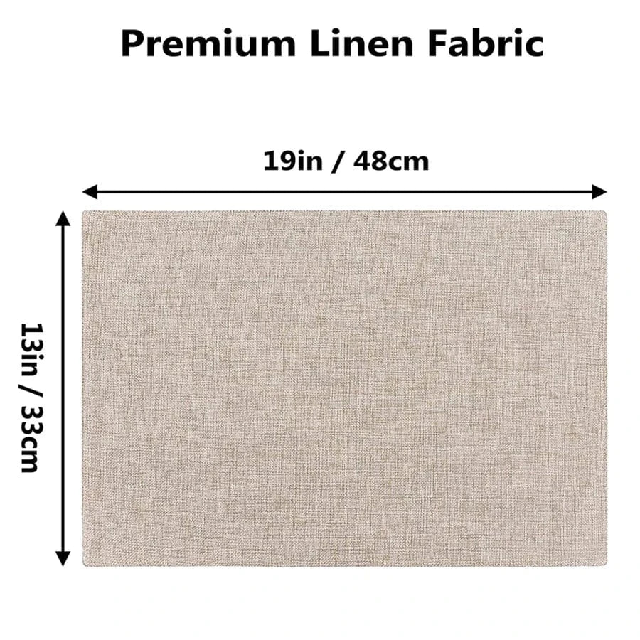 Set de table rectangulaire en lin | Dîner | Joli Set de Table