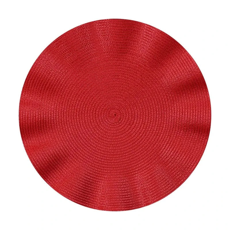 Set de table rigide rond | Joli Set de Table red / CHINA