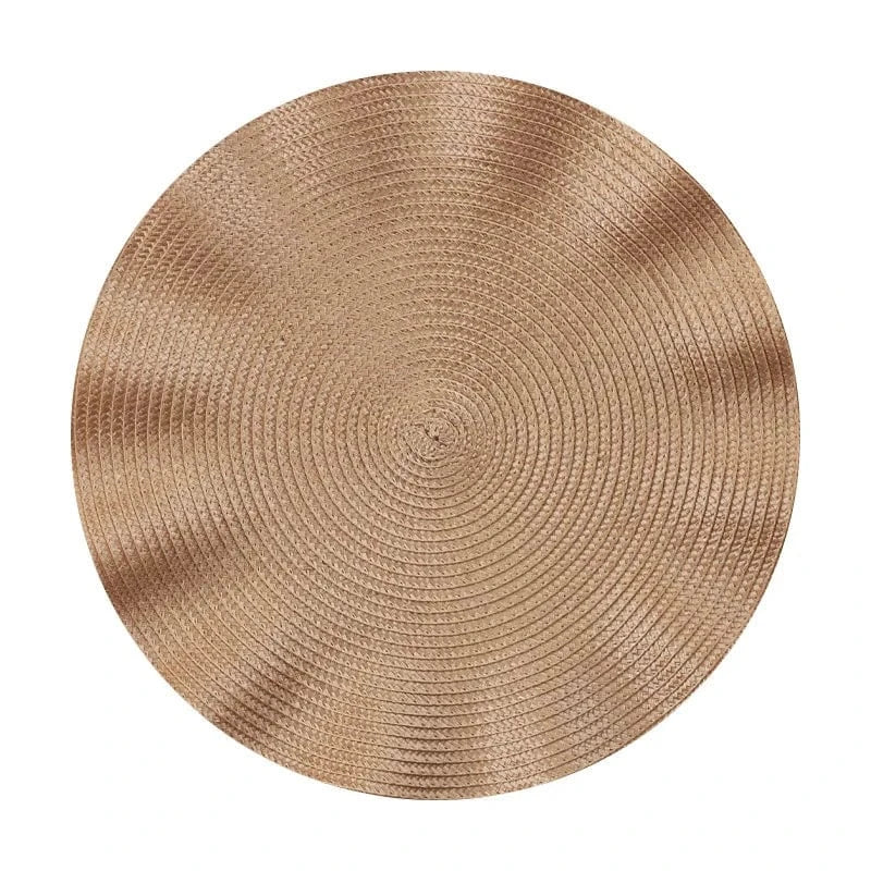 Set de table rigide rond | Joli Set de Table Champagne / CHINA