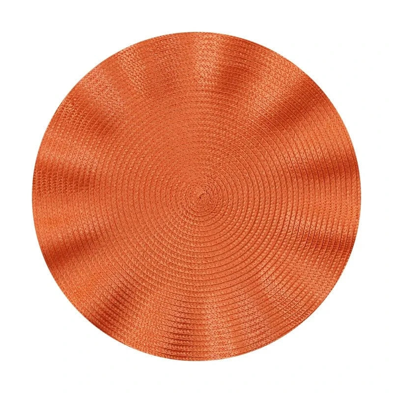 Set de table rigide rond | Joli Set de Table orange / CHINA