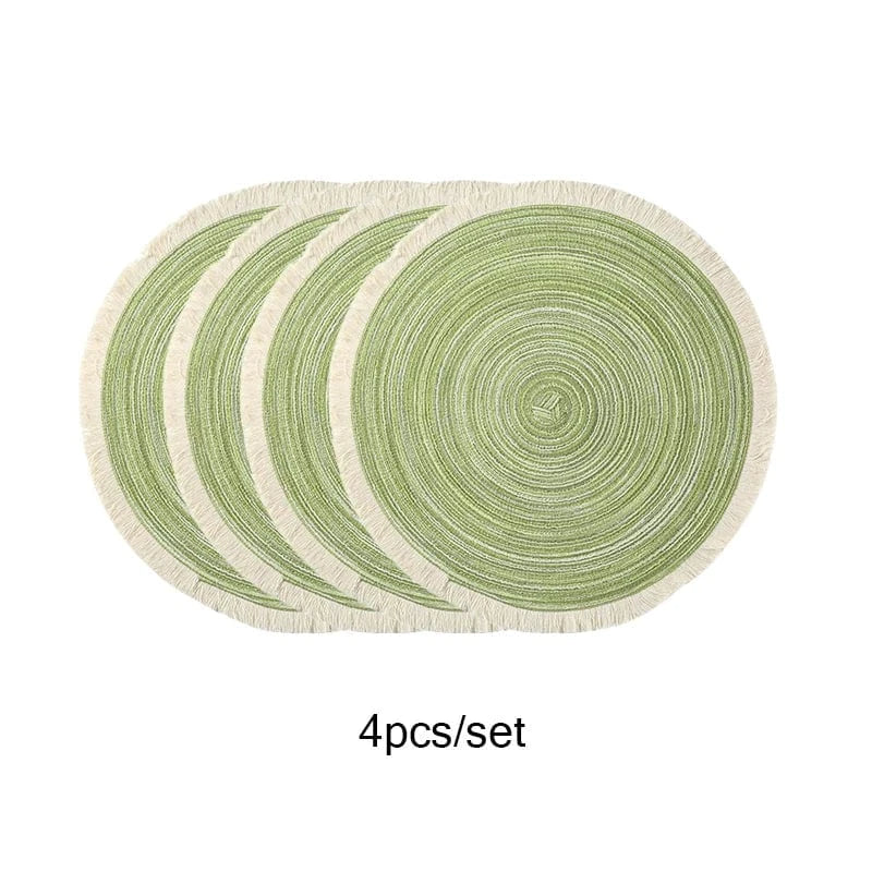Set de table rond beige | Joli Set de Table 4 pièces 1 / 38cm / Rond