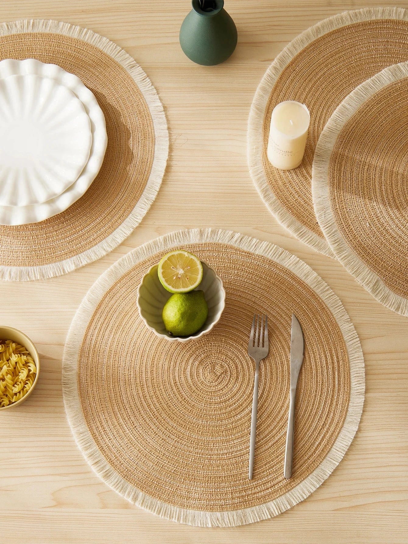 Set de table rond beige | Joli Set de Table
