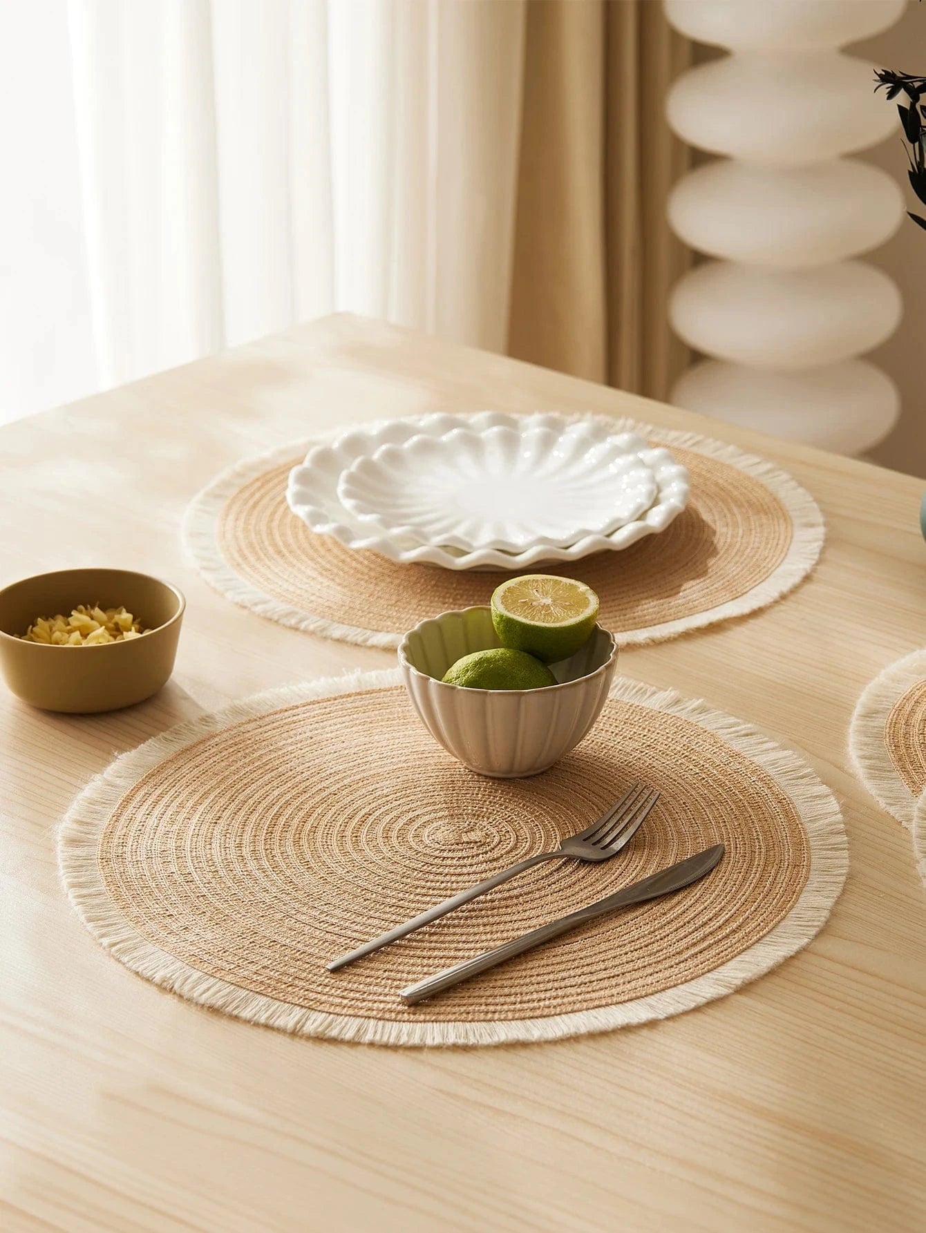 Set de table rond beige | Joli Set de Table