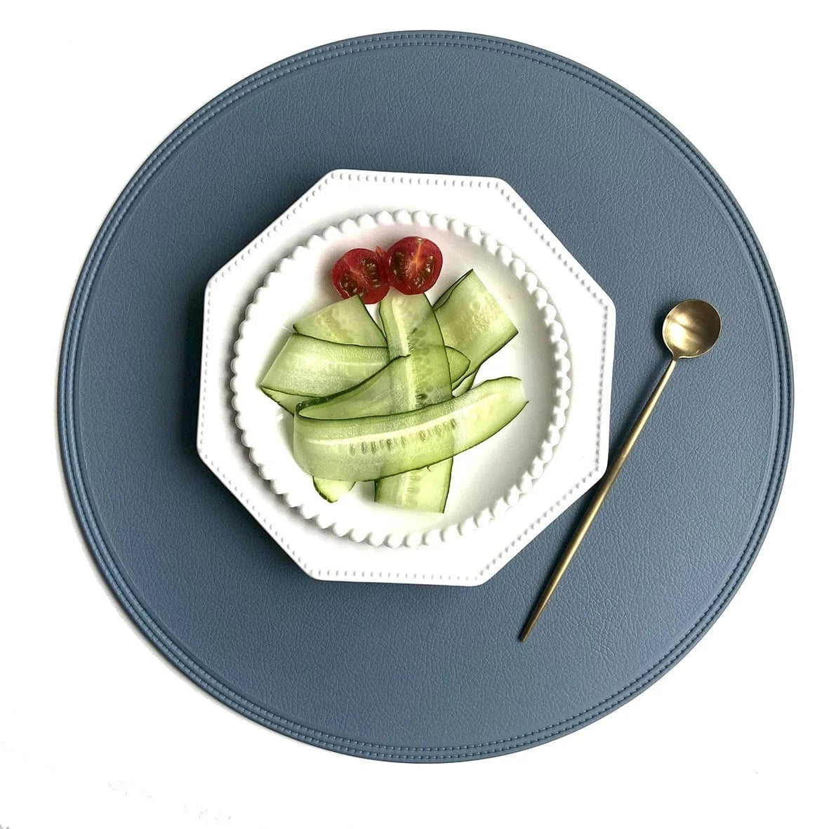 Set de table rond coloré | Joli Set de Table Bleu / 38cm Rond