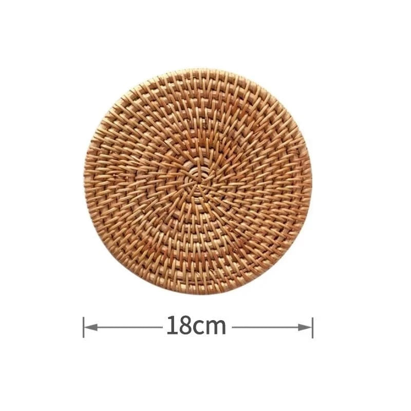Set de table rond en osier | Joli Set de Table 18cm / 1Pcs / Rond