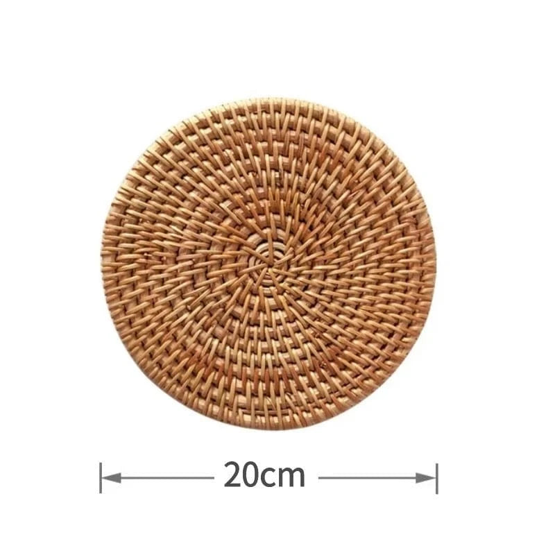 Set de table rond en osier | Joli Set de Table 20cm / 1Pcs / Rond