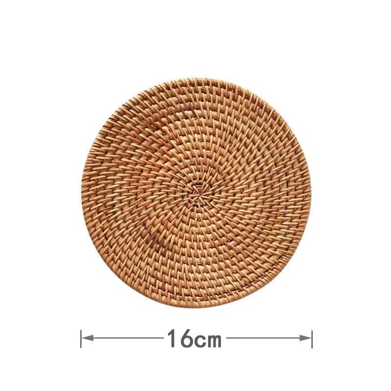 Set de table rond en osier | Joli Set de Table 16cm / 1Pcs / Rond