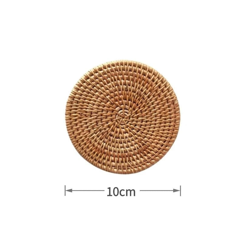 Set de table rond en osier | Joli Set de Table 10 cm / 1Pcs / Rond