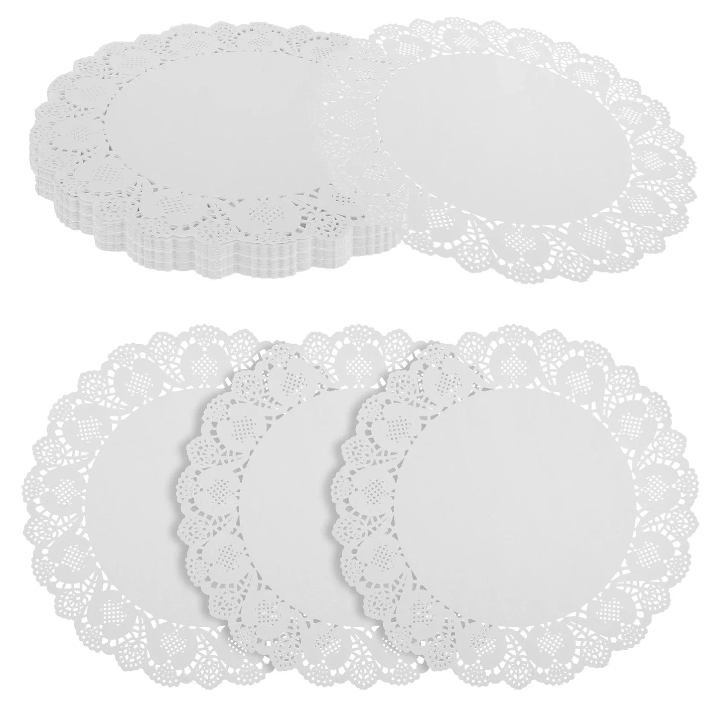 Set de table rond en papier | Joli Set de Table Blanc / 34cm