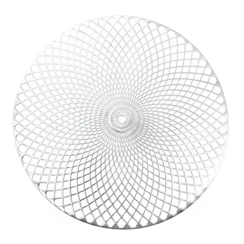 Set de table rond en pvc | Joli Set de Table Argent 006 / Diamètremètre 38cm / Rond