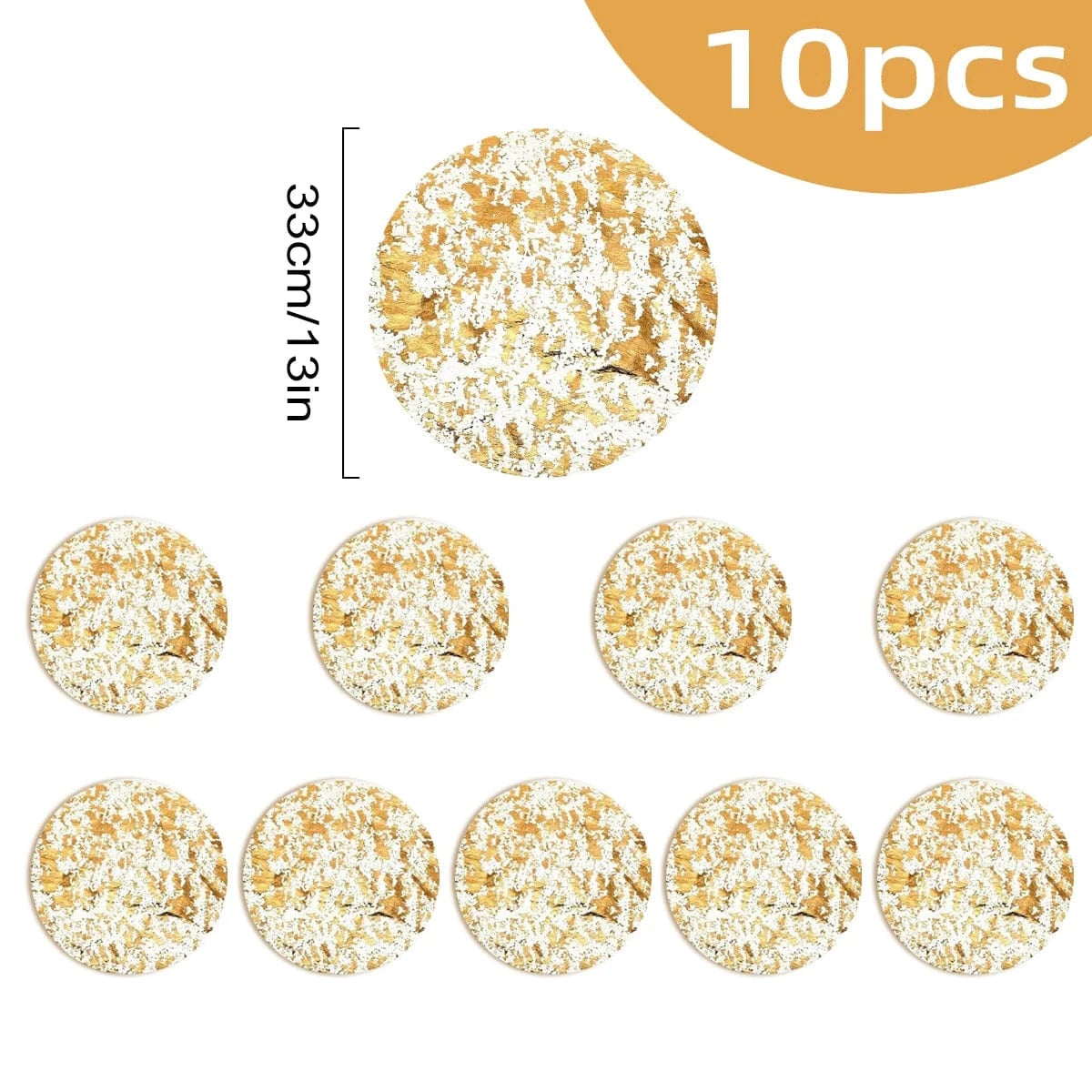 Set de table rond jetable | Joli Set de Table 10 pièces A / 33cm / Rond