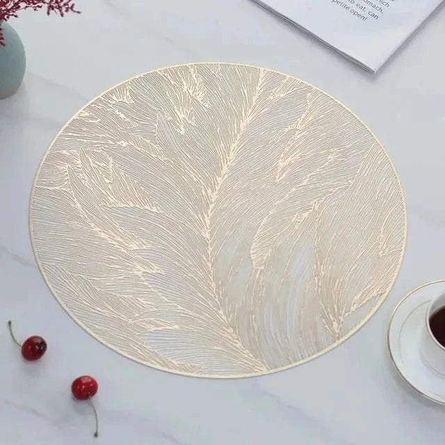 Set de table rond lavable | Joli Set de Table Rondeur-dorée / 1pcs