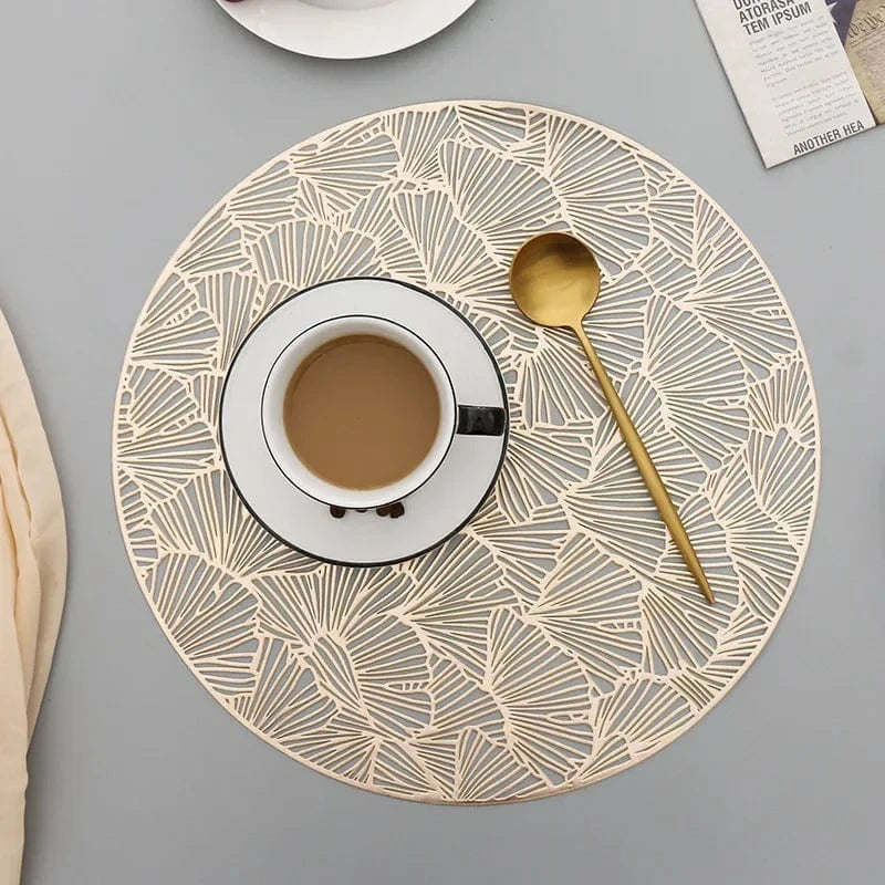 Set de table rond | Moderne or | Joli Set de Table