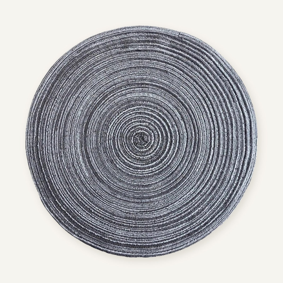 Set de table rond couleur sur fond beige