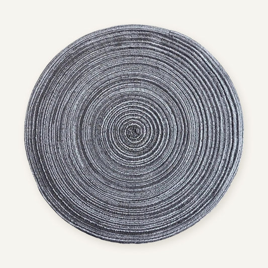 Set de table rond couleur sur fond beige